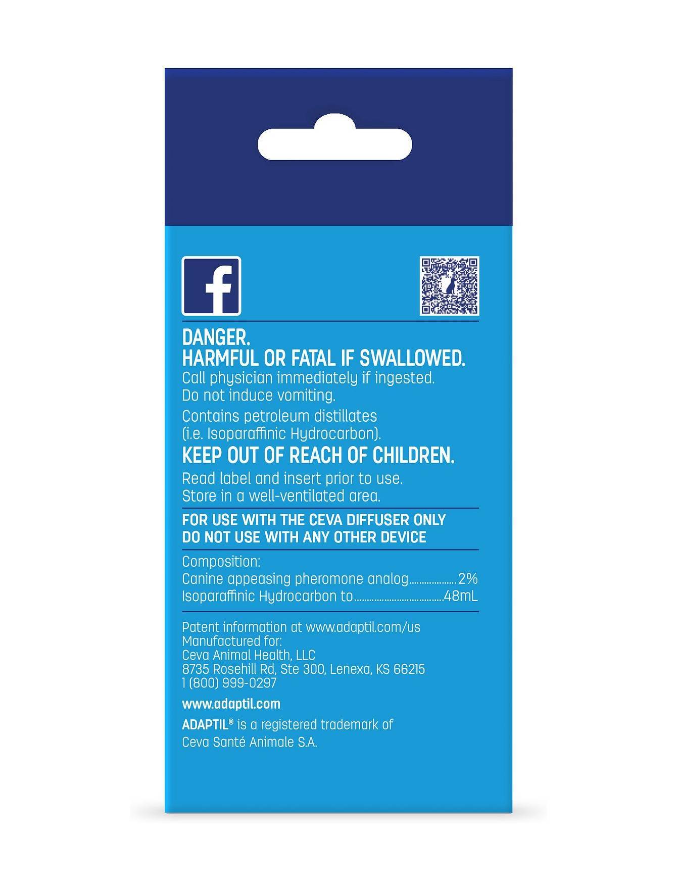 Adaptil Calm Home Diffuser For Dogs Refill 48ml