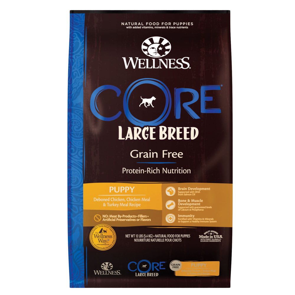 '$45 OFF(Exp 30Jan 26)+FREE FD TREATS': Wellness CORE Grain Free Large Breed Puppy Dry Dog Food 24lb