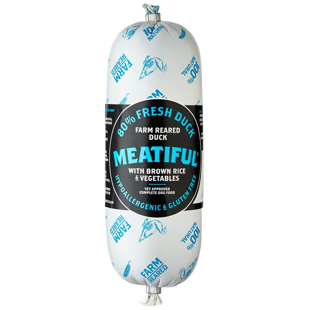 Meatiful Farm Reared Duck With Brown Rice & Vegetables Wet Dog Food Sausage 320g